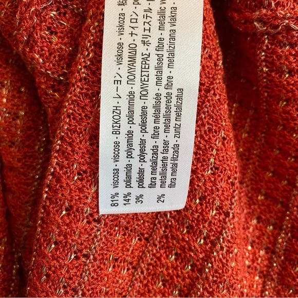 ZARA Red Orange Knit Shift Mini Dress - Picture 6 of 8